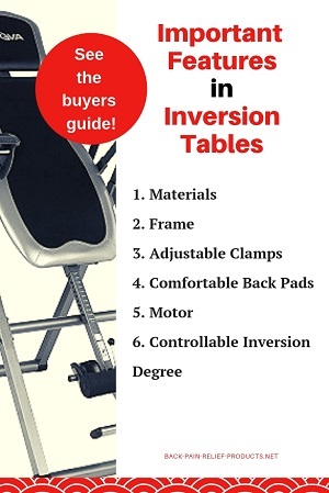what to look for in an inversion table