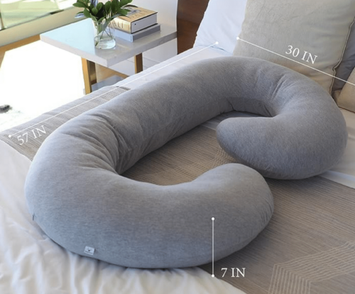 c shaped pregnancy pillow for back pain