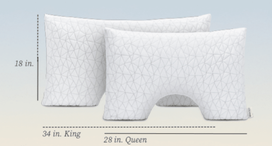 coop home goods cut out cervical pillow for sidce sleepers